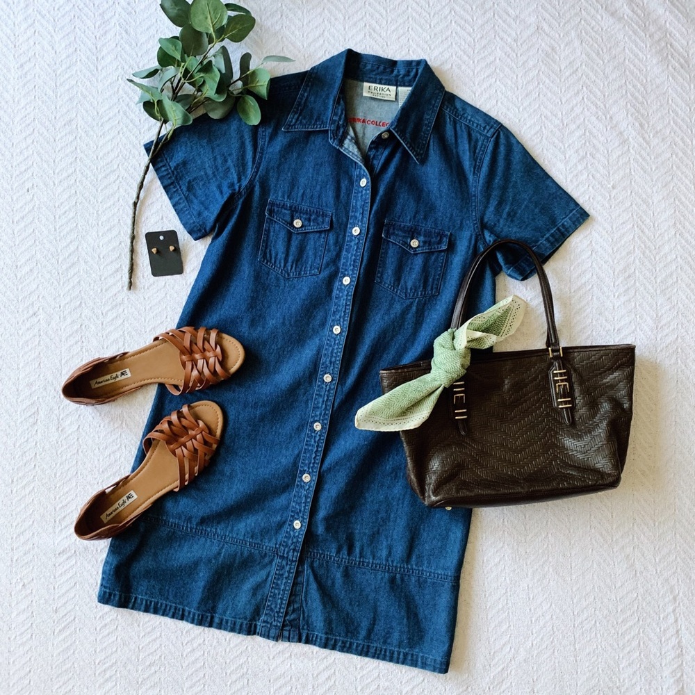 Denim Button Down Dress